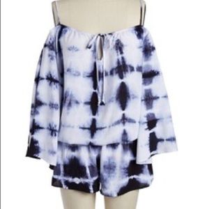 Purple and White Tie-Dye Romper, Size Small!